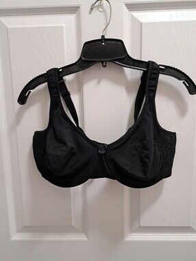 George Black Full Coverage Underwire Bra Womens Size 38DD Lace Adjustable